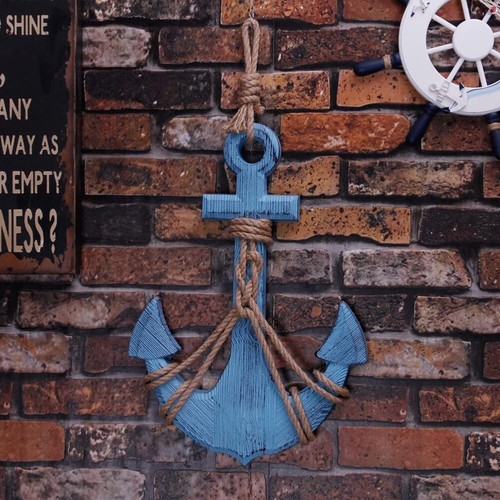 Wood Anchor Wall Hanging Plaque Nautical Sea Shore Ocean Beach Decor 18”x12.5” - Picture 3 of 5