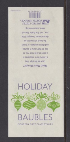 US #4582b Holiday Baubles Complete ATM Booklet of 18 Mint Never Hinged - Picture 2 of 2