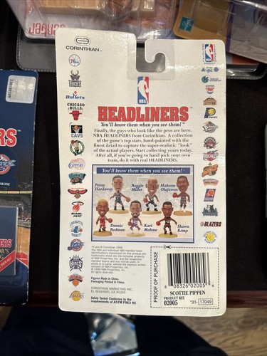 1996 Corinthian Headliners Karl Malone & Scottie Pippen Utah Jazz 3" Figure - Picture 4 of 4
