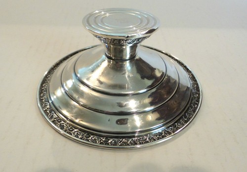 WALLACE STERLING SILVER 5.5" COMPOTE, EMBOSSED ROSES, 95 grams - Picture 6 of 10