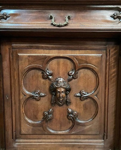 ARRIVES MAR 2026: Antique French Gothic Revival Sideboard/Buffet in Walnut - Picture 6 of 8