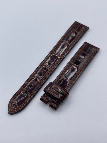Bvlgari Bulgari Watch Strap Skin Alligator Brown 14 MM - Picture 6 of 8
