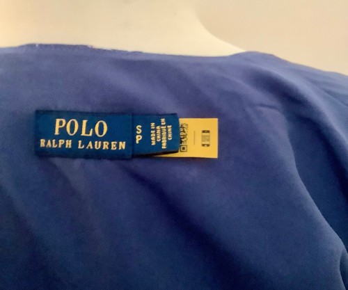 Ralph Lauren long sleeved V neck top size S (10) - Blue & white wrap top - Picture 11 of 11
