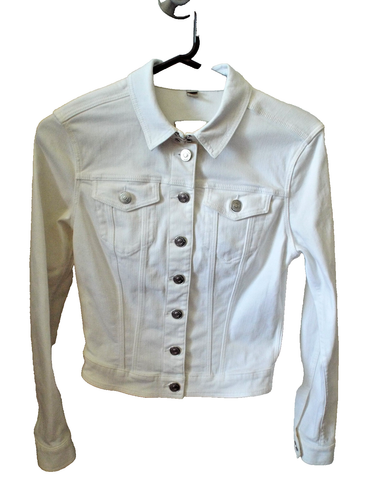 ***BURBERRY BRIT Gr. S taillierte Jeansjacke weiß!!