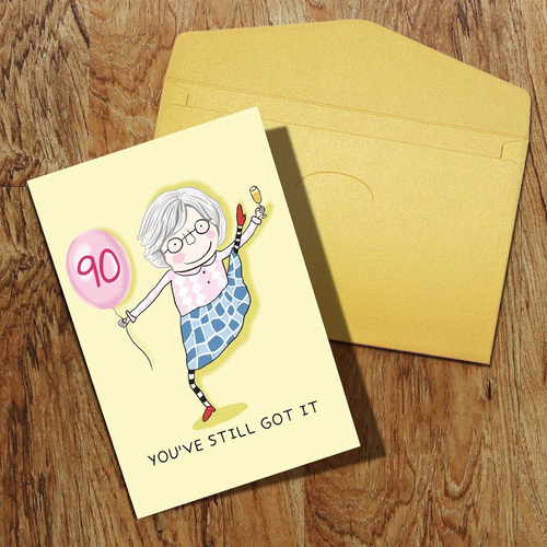 Funny 90Th Birthday Card for Women, 90 Years Old Birthday Card for Her, Happy Ni - Picture 8 of 8