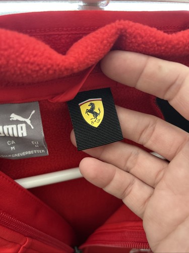 Scuderia Ferrari Formula One F1 Team Puma Softshell Jacket Mens M Slim Fit - Picture 8 of 12