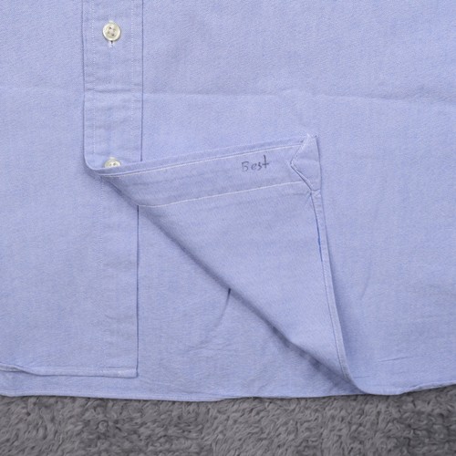 Ralph Lauren Shirt Mens 3XB Blue Polo Bear Button Down Long Sleeve Oxford OCBD - Picture 9 of 19