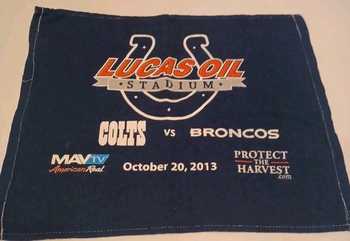 Cabeza de Bobble Colts + Bandana + 4 Toalla de Estadio Indianapolis Colts vs Broncos 2013 De Colección - Imagen 13 de 17