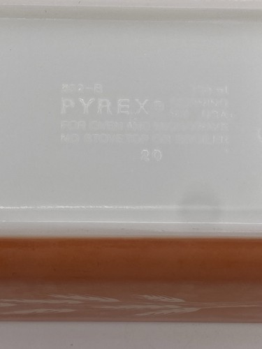 Vintage PYREX Autumn Harvest Wheat Refrigerator Dish 502-B - Picture 9 of 9