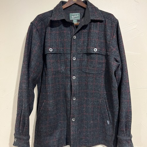 Woolrich Woolen Mills Gray Heavy Button Down Men’s Work Jacket Sz L - Picture 2 of 21