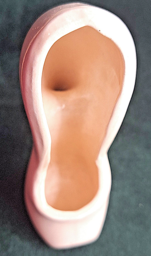 Vintage Beige Stilletto High Heeled Shoe Planter Trinket Dish - Picture 2 of 6