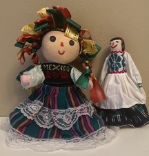 2 Handmade Mexican Rag doll 12