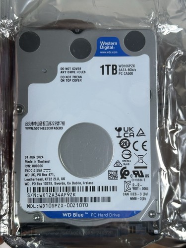 WESTERN DIGITAL WD10SPZX 1TB 2.5" 128MB SATA HDD Hard drive laptop - Open Box - Afbeelding 6 van 8