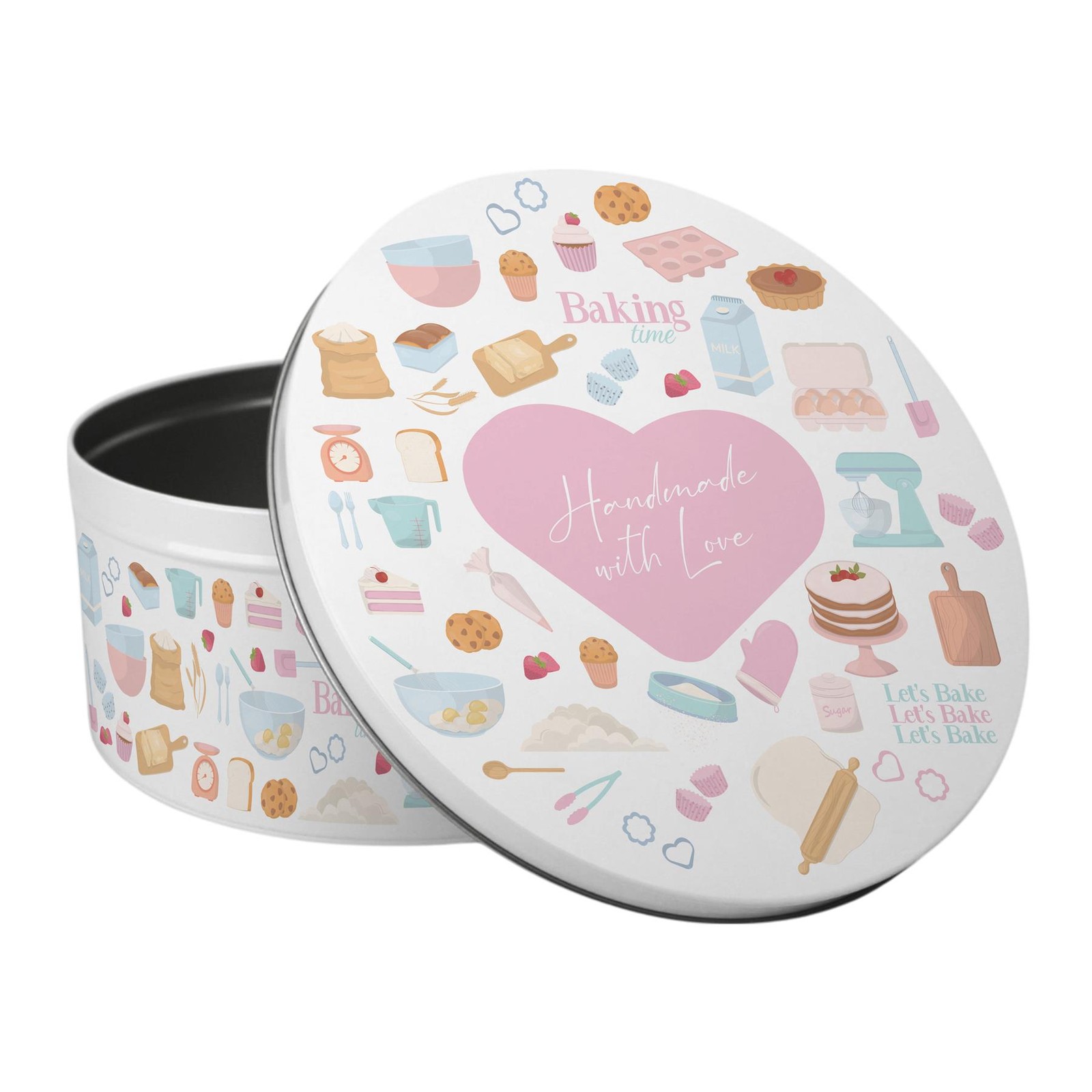 Handmade With Love Cake Tin - Large Baking Storage Gifts for Her