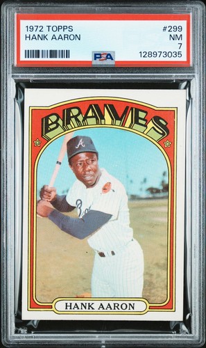 1972 TOPPS HANK AARON #299 PSA 7