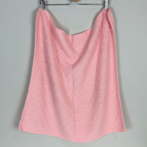 Vintage Handarbeit Strick rosa Baby Puppe Decke, Kleid & Mütze Set, 1970er EUC - Bild 6 von 8