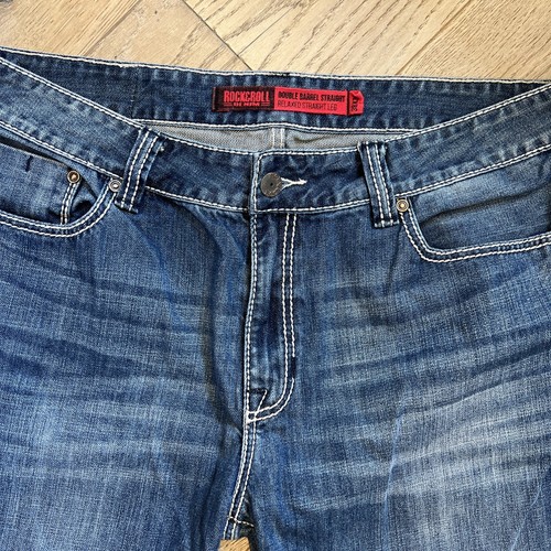 Jeans Rock And Roll Doppio Barilotto Dritto 38x38 Relax Gamba Dritta Cowboy - Foto 2 di 6