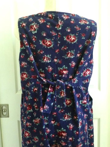 Vintage 80er Laura Ashley GB Cord violett rosa Landhaus Rosen Overall Tasche M gebraucht, in einwandfreiem Zustand - Bild 4 von 19