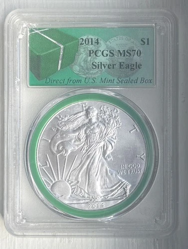 2014 AMERICAN SILVER EAGLE PCGS MS70 DIRECT FROM US MINT SEALED MONSTER BOX