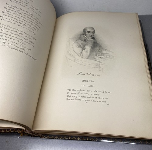 Antique Book Leather Bound Gallery Of Famous English And American Poets 1873 - Imagen 13 de 23