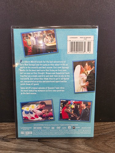 Boy Meets World: The Complete SEVENTH 7 7th Season (DVD, 2011, 3-Disc Set) NEW - Picture 2 of 4