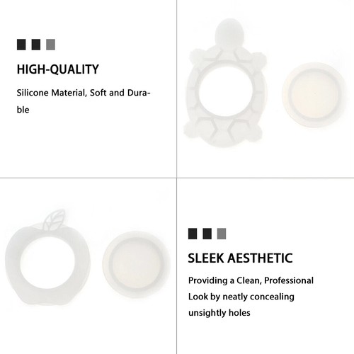 Weiße 2 Zoll Silikon Kappen Standardgröße passt Regenschirmsockeln Schreibtisch Draht Löcher - Bild 4 von 12