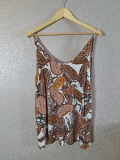 Dorothy Perkins Women's Autumnal Multicoloured Paisley Print Casual Vest Top 14