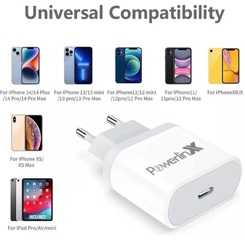 Für iPhone 17 16 15 14 13 12 Pro Max Schnell 20W USB-C PD Stecker Ladegerät Adapter UK - Bild 8 von 13