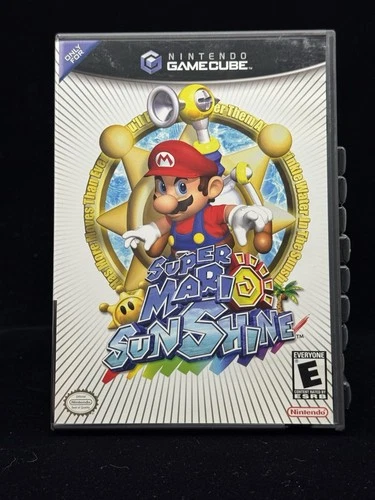 Super Mario Sunshine (Nintendo GameCube, 2002) Video Game Works Well