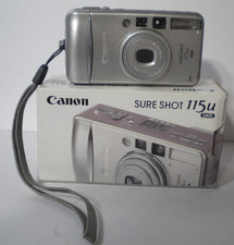 Canon Sure Shot 115u Date 35mm Point Shoot Film Camera w/ Box UNTESTED No Batt