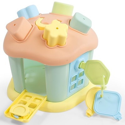 Dolu: Shape Sorter, Happy House, 9pc Sort & Play Toy, Toddlers & Kids 12mo+