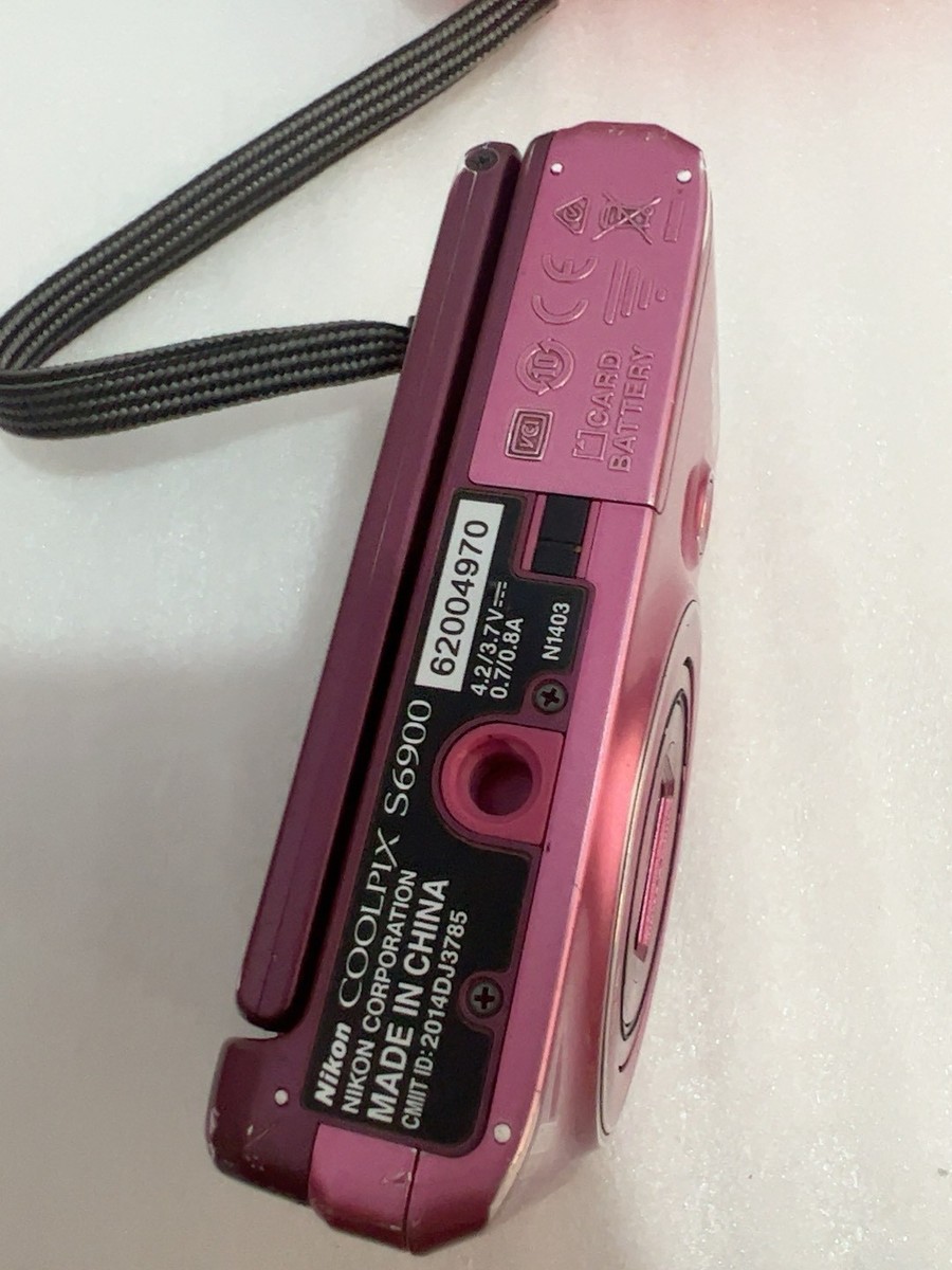 Nikon COOLPIX S6900 pink Digital Camera 90% New Tested Good