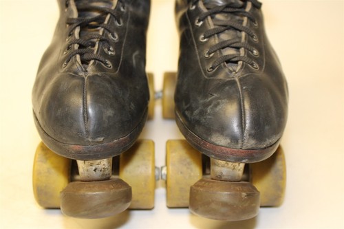 VINTAGE Riedell USA Leder Stiefel Herren 11 Weber Swiss Wheels Snyder Quad Skates - Bild 5 von 24