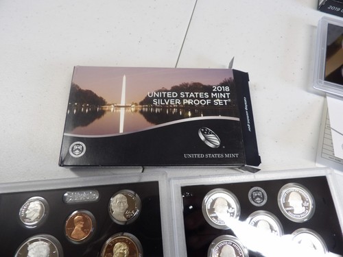 2018-S US Mint Silver Proof Set with COA & Box 10 Coins 90% United States - Picture 3 of 6