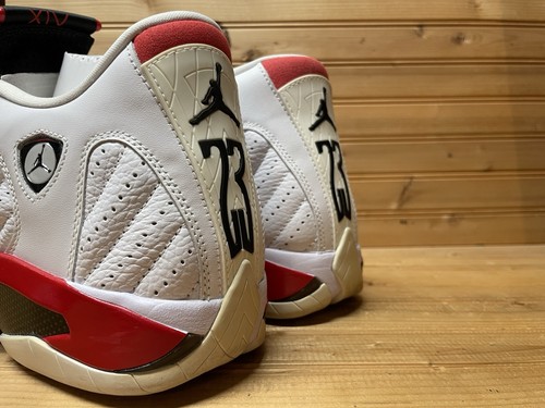 2019 Nike Air Jordan Retro XIV 14 Größe 11,5 weiß rot Zuckerstange 487471-100 - Bild 4 von 7