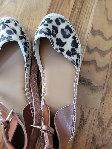 Old Navy Espadrille Flat Womens Size 9 Leopard Sandal New - Picture 5 of 9