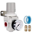  Air Regulator for Compressed Air System, 150 psi Steel-Protected Gauge 3/4" NPT