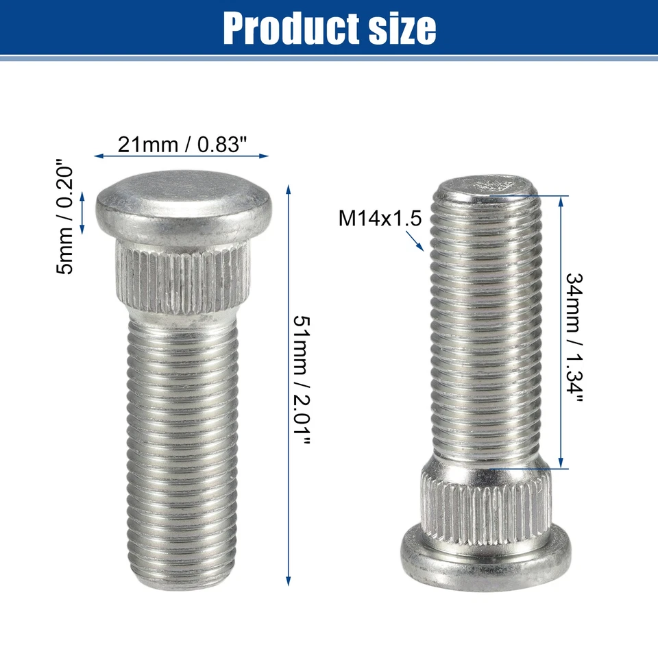 10pc M14x1.5 Front or Rear Wheel Lug Stud for Lexus LS460 LS600H No.9094202083 - Image 3 of 4