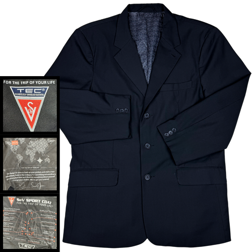 SeV TEC SCOTTeVEST Sport Mantel Blazer Herren 44 Technikfähig 23 Taschen Reise