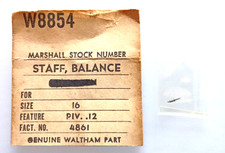 Waltham 16 Size Pocket Watch Balance Staff watch part 4861 Pivot 12
