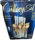 24 Piece Golf Plated Stainless Steel Cutlery Set NEW