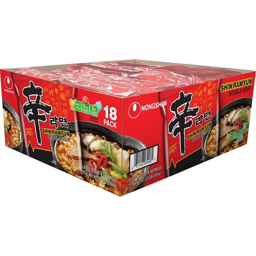 Nongshim Shin Ramyun Noodle Soup, 4.2 Ounce (18 Count) - Picture 1 of 5