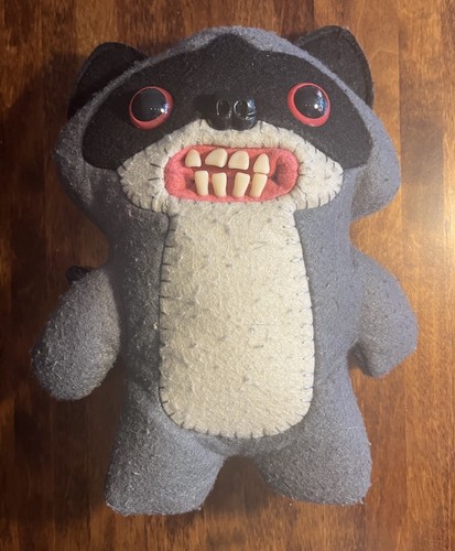 Fuggler Raccoon Bandit - Grey Felt 9” Plush - Retired - Rare - Picture 7 of 7