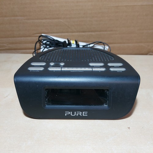 *PURE SIESTA Mi SERIES 2 DAB ALARM CLOCK RADIO BLACK WITH ORIGINAL POWER CABLE* - Picture 1 of 8