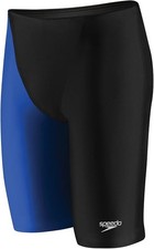 Speedo Mens LZR Elite 2 Jammer Swimsuit, Black/Sapphire, Size 27