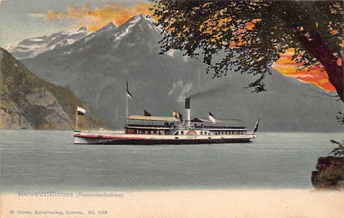 Schweiz - Vierwaldstättersee - Dampfer Italia - Verlag - E. Goetz 1602 - Bild 1 von 2