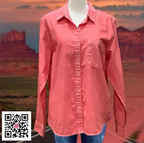 Universal Thread Womens Top Size Medium Botton-down Cotton Linen NWT - 第 1/12 張圖片