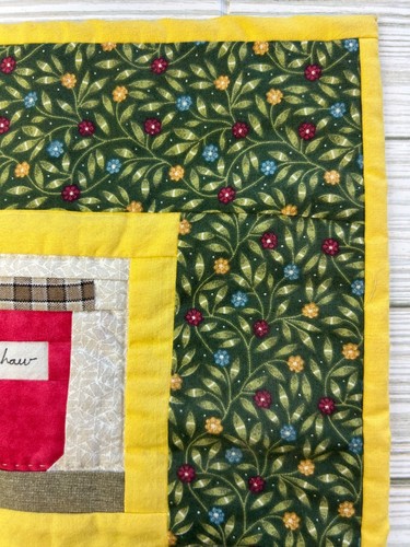 Handmade Quilt Wall Hanging Jams Jellies Jars Preserves Quilted Kitchen Decor - Picture 9 of 13