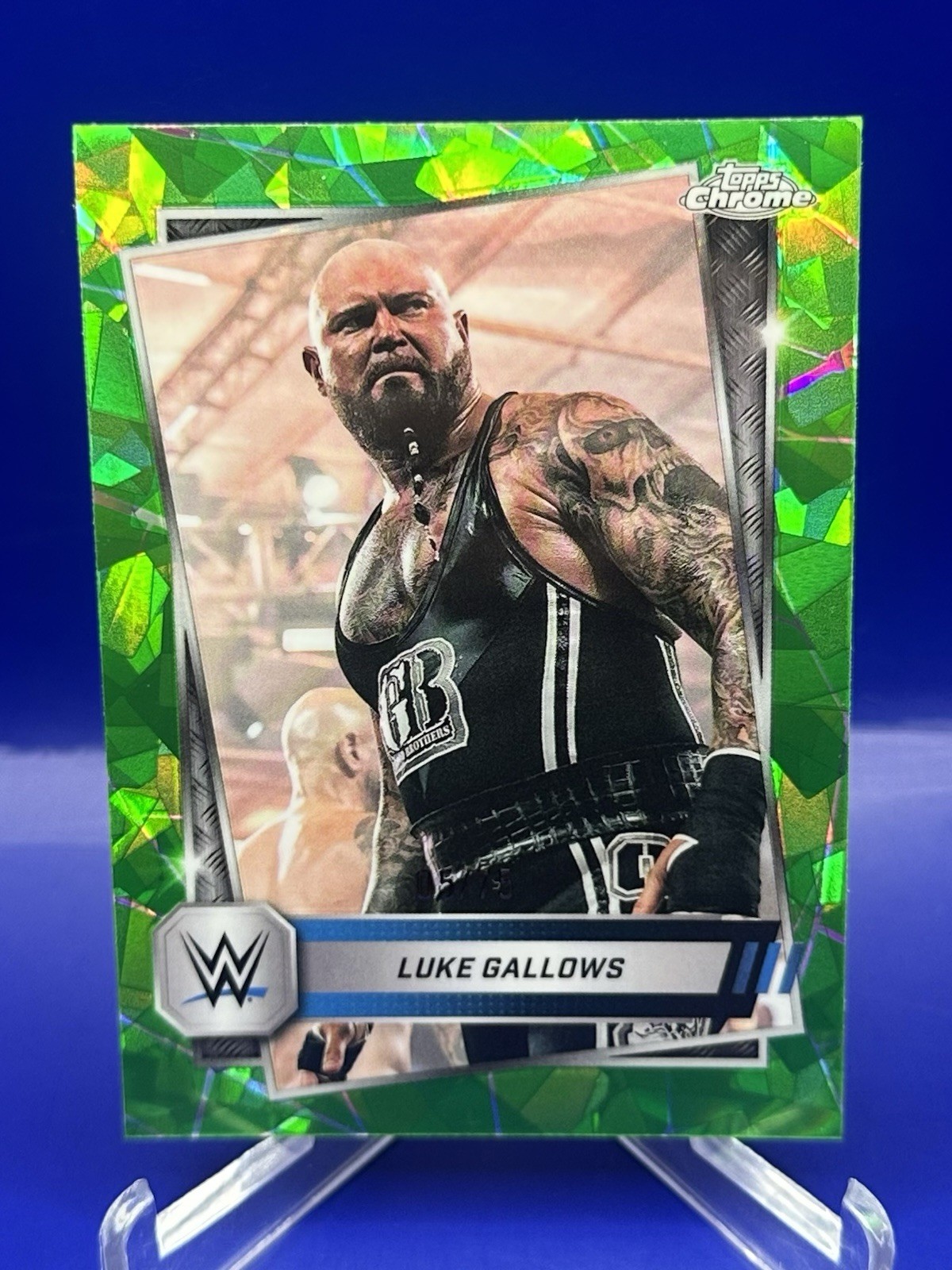 2025 Topps Chrome Sapphire WWE Luke Gallows Green /75