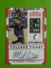 2020 Panini Contenders Draft Picks Michael Warren II Cincinnati Autograph Rookie